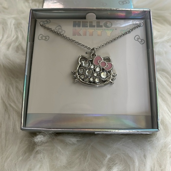🆕 Hello Kitty Clear Rhinestone Pendant Necklace - Picture 3 of 4